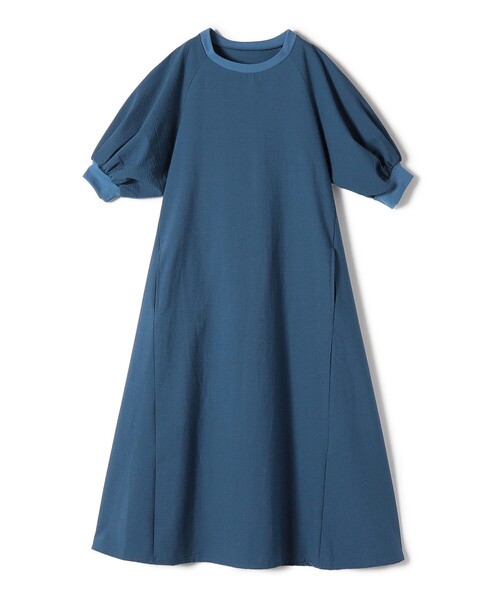 「SHIPS Colors」 半袖ワンピース ONE SIZE ブルー レディース_画像4