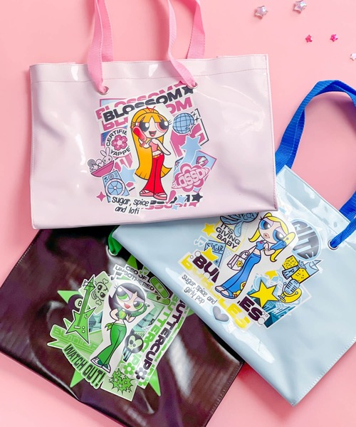 flapper_bags トートバッグ The Powerpuff Girls×Flapper ショッパー風