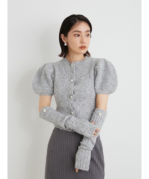 「LILY BROWN」 ニットカーディガン FREE ブラック レディース_画像3