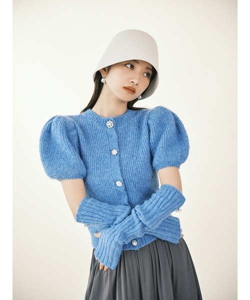 「LILY BROWN」 ニットカーディガン FREE ブラック レディース_画像4