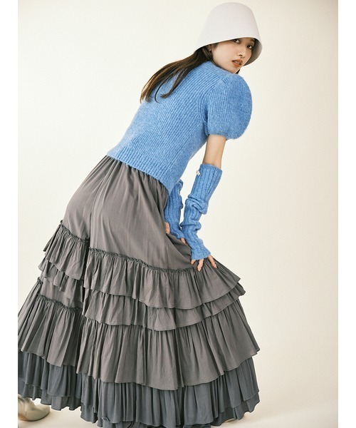 「LILY BROWN」 ニットカーディガン FREE ブラック レディース_画像5