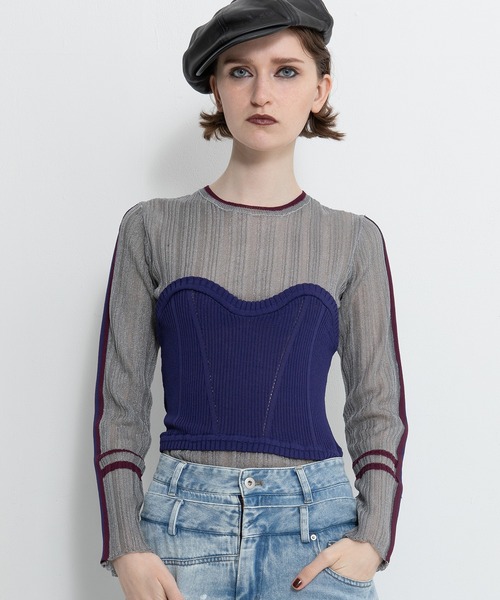 「AULA AILA」 長袖ニット 0 ブラック レディース_画像5