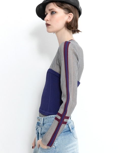 「AULA AILA」 長袖ニット 0 ブラック レディース_画像8