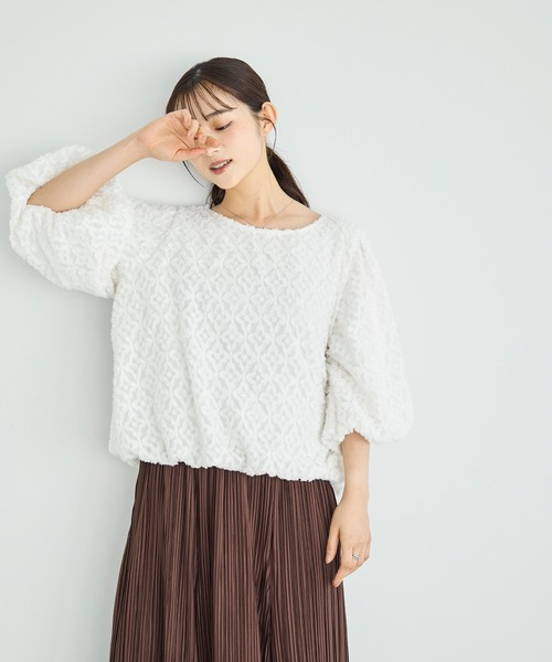 「mil」 半袖ブラウス ONE SIZE ブラック レディース_画像4