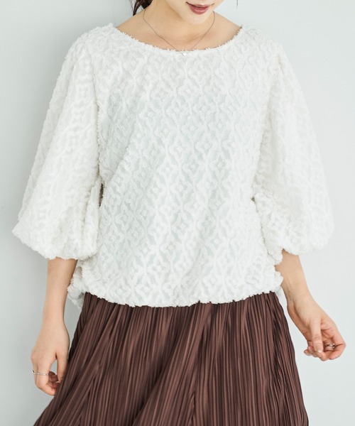 「mil」 半袖ブラウス ONE SIZE ブラック レディース_画像5