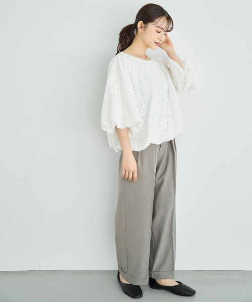 「mil」 半袖ブラウス ONE SIZE ブラック レディース_画像7