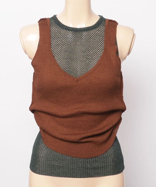 「TAN」 ノースリーブニット FREE ライトイエロー レディース_画像8