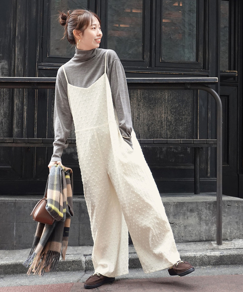 スピックアンドスパン　ドットジャガードサロペット36 タグ付き Spick＆Span（スピック アンド スパン） サロペット オーバーオール