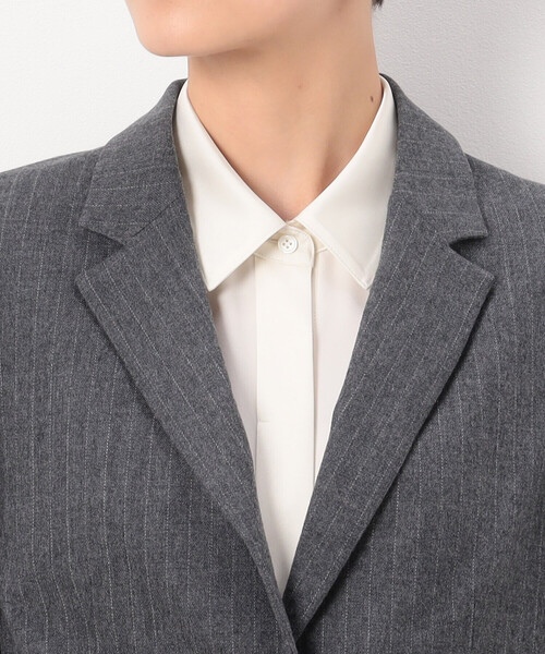 コムサ（COMME CA）/〔 TALLサイズ 〕 【セットアップ対応】ウールストライプ シングルジャケット COMME CA（コムサ） セットアップ 「 TALLサイズ 」 「セットアップ