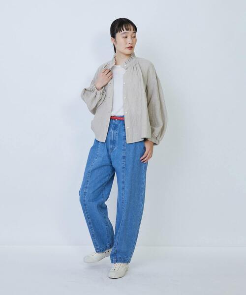 美品 Jil sander ボリューム袖シャツ ブラウス　リネン　定価20万以上 美品 Jil sander ボリューム袖シャツ ブラウス リネン 定価20万以上