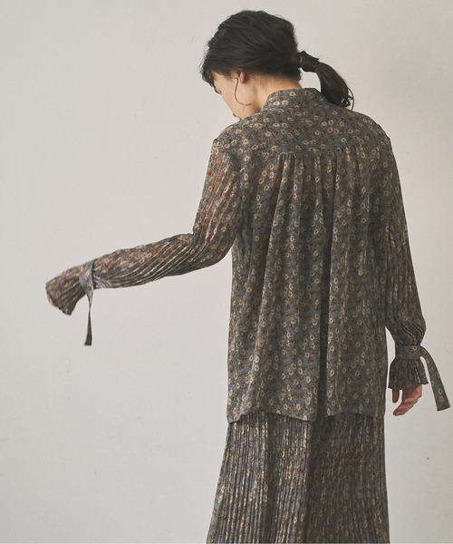 「Audrey and John Wad」 長袖シャツ FREE グレイッシュブルー レディース_画像6