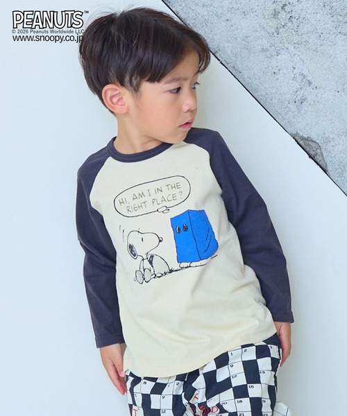 PEANUTS tシャツ 「PEANUTS」スヌーピー/ラグランロンT キッズ 子供服