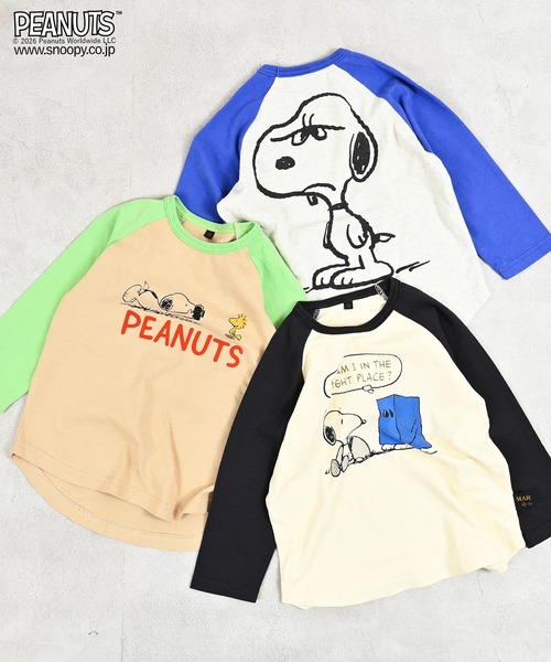 ブートレガーズ スヌーピー ラグランT ピーナッツ L PEANUTS tシャツ 「PEANUTS」スヌーピー/ラグランロンT キッズ 子供服