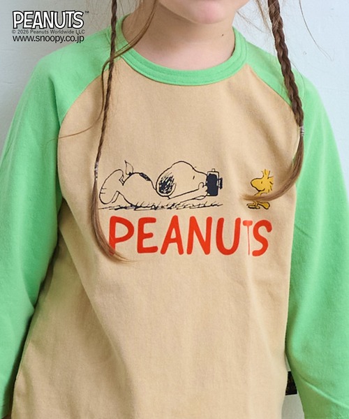 PEANUTS tシャツ 「PEANUTS」スヌーピー/ラグランロンT キッズ 子供服