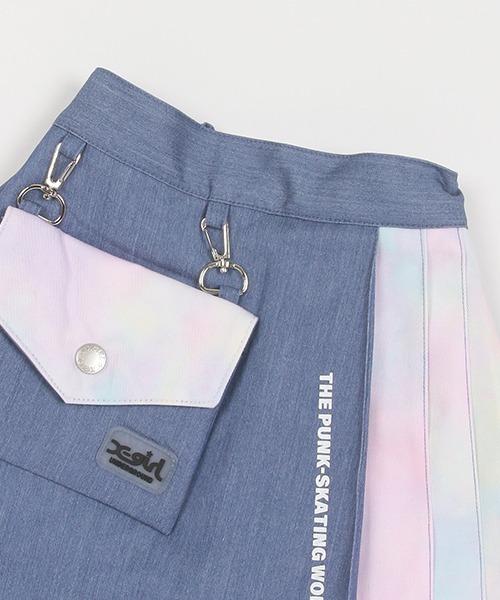 「X-girl Stages」 「KIDS」スカート 140cm ライトブルー キッズ_画像3