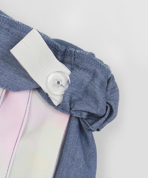 「X-girl Stages」 「KIDS」スカート 140cm ライトブルー キッズ_画像4