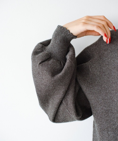 「haco!」 「KAKKO」長袖ニット X-LARGE ブルー レディース_画像6