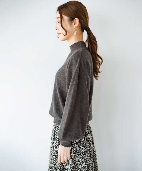 「haco!」 「KAKKO」長袖ニット X-LARGE ブルー レディース_画像9