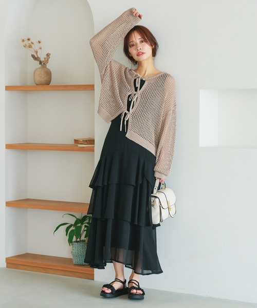 「mysty woman」 ノースリーブワンピース FREE ブラウン レディース_画像7
