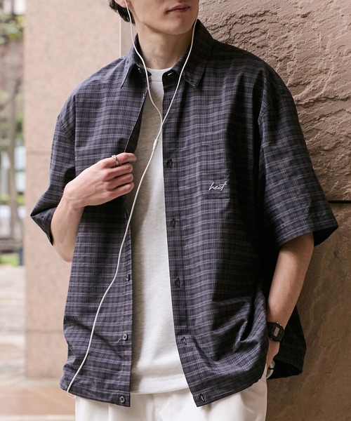 HECT シャツ 半袖 「HECT」Box Silhouette Logo Drawstring S/S Shirt