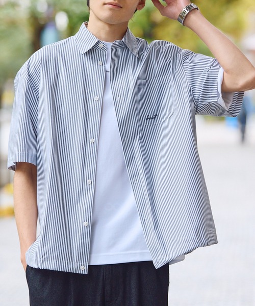 HECT シャツ 半袖 「HECT」Box Silhouette Logo Drawstring S/S Shirt