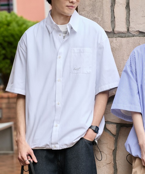 HECT シャツ 半袖 「HECT」Box Silhouette Logo Drawstring S/S Shirt