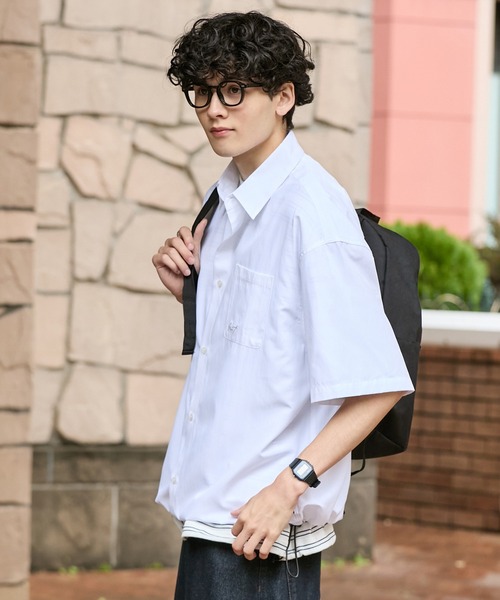 HECT シャツ 半袖 「HECT」Box Silhouette Logo Drawstring S/S Shirt