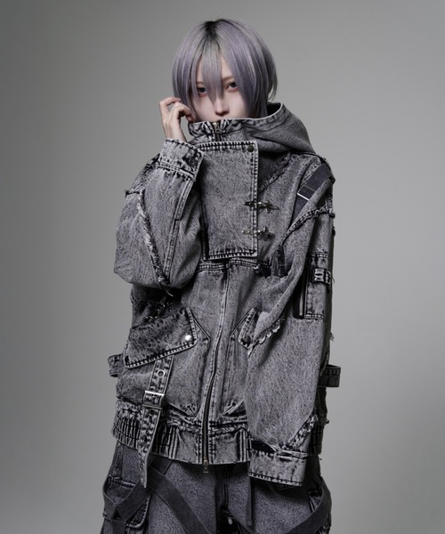 REFLEM レフレム Hoodin stand ZIP ジャケット パーカー REFLEM（レフレム） パーカー 「REFLEM/レフレム」デニムハイネックZIP