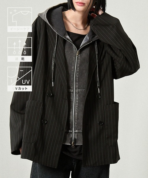 え*z様 always& トラックジャケット m uvカット ジャケット テーラードジャケット 「Alfred Alex」ウール