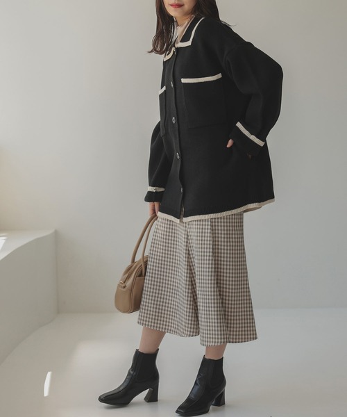 「Isn't She?」 ニットカーディガン FREE ブラック レディース_画像7