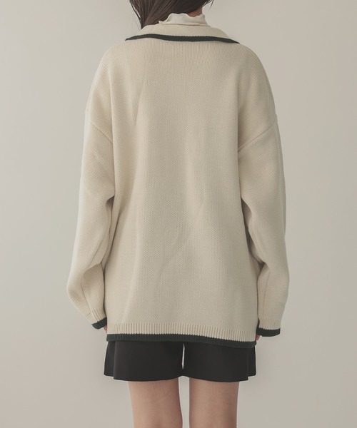 「Isn't She?」 ニットカーディガン FREE ブラック レディース_画像9