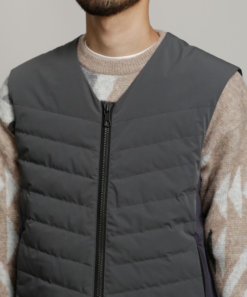 「NANO universe」 ベスト M ブラック メンズ_画像4