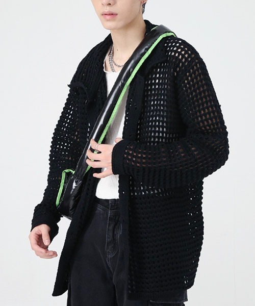 「WESTBOY」 ニットカーディガン M ホワイト メンズ_画像3