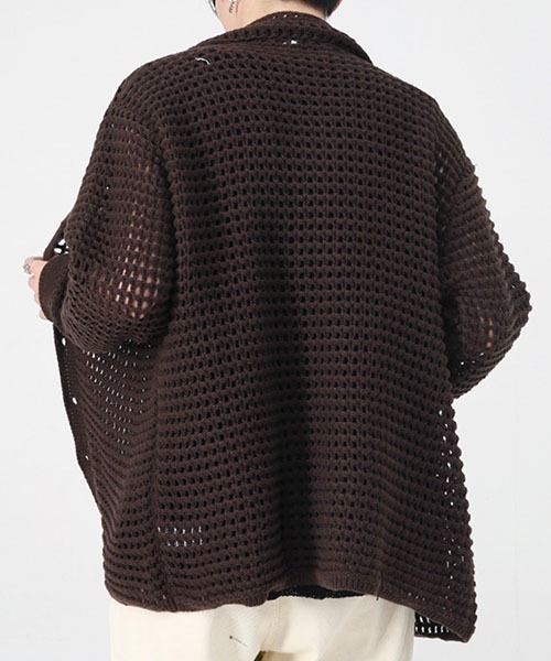 「WESTBOY」 ニットカーディガン M ホワイト メンズ_画像8