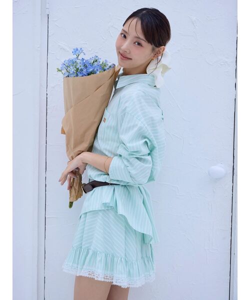 import❁︎高品質 バックリボン オーバーサイズ ブラウス dazzlin（ダズリン） ブラウス シャツ バックリボンオーバーシャツ