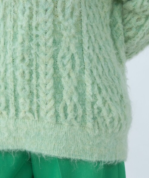 「MACPHEE」 長袖ニット S ライトブルー レディース_画像8