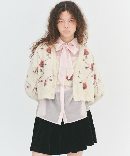 「FURFUR」 ニットカーディガン ONE SIZE ベージュ レディース_画像2