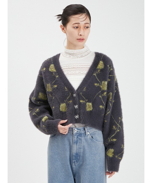 「FURFUR」 ニットカーディガン ONE SIZE ベージュ レディース_画像4