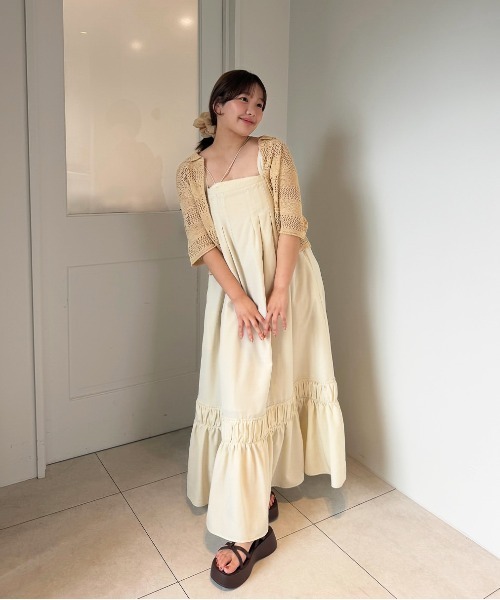 OLUN サマーニット ニット セーター crochet summer knit cardigan