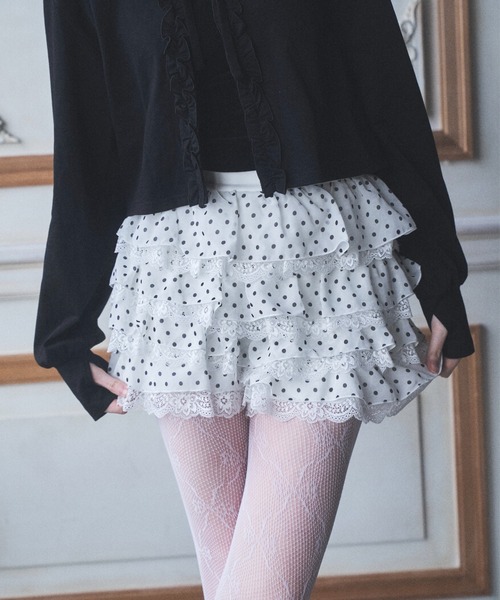 Lovilyn パンツ スウィートドットフリルショートパンツ レディース