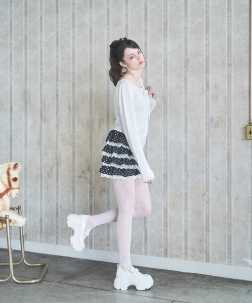 Lovilyn パンツ スウィートドットフリルショートパンツ レディース