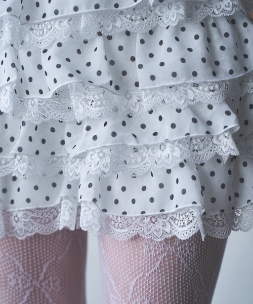 Lovilyn パンツ スウィートドットフリルショートパンツ レディース