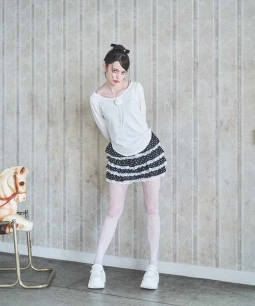 Lovilyn パンツ スウィートドットフリルショートパンツ レディース