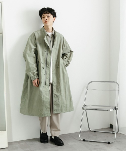 「SENSE OF PLACE by URBAN RESEARCH」 モッズコート LARGE チャコールグレー メンズ_画像7