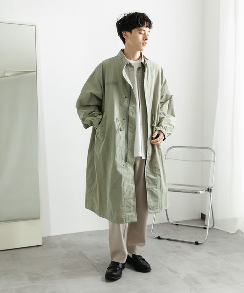 「SENSE OF PLACE by URBAN RESEARCH」 モッズコート LARGE チャコールグレー メンズ_画像8
