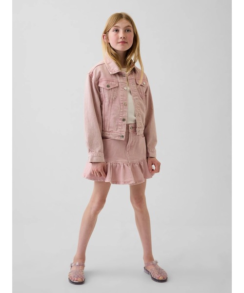 GAP（ギャップ） スカート デニム ラッフルフリルスカート (キッズ