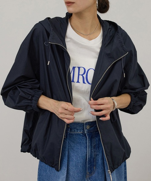 美品 ADAM ET ROPE' アダムエロペ アウター フーディーブルゾン SALON adam et rope'（サロン アダム エ ロペ） ブルゾン アウター