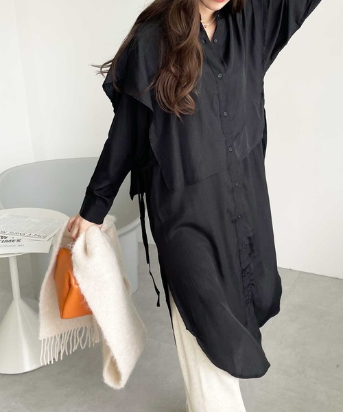 「GeeRA」 長袖ワンピース X-LARGE ブラック レディース_画像8