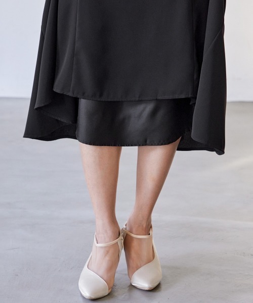 「Callarus」 7分袖ワンピース M ブラック レディース_画像5