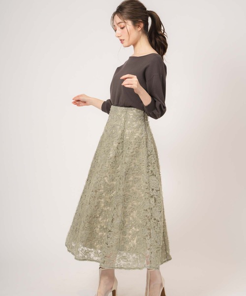 「NOELA」 フレアスカート S ラベンダー レディース_画像9